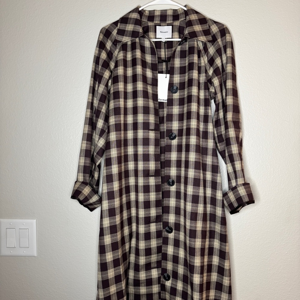 Reformation Beck Trench Brown - Size XS